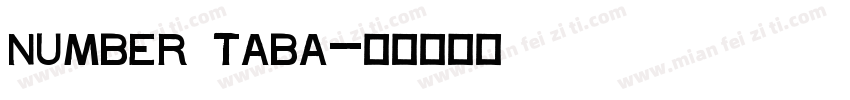 number taba字体转换